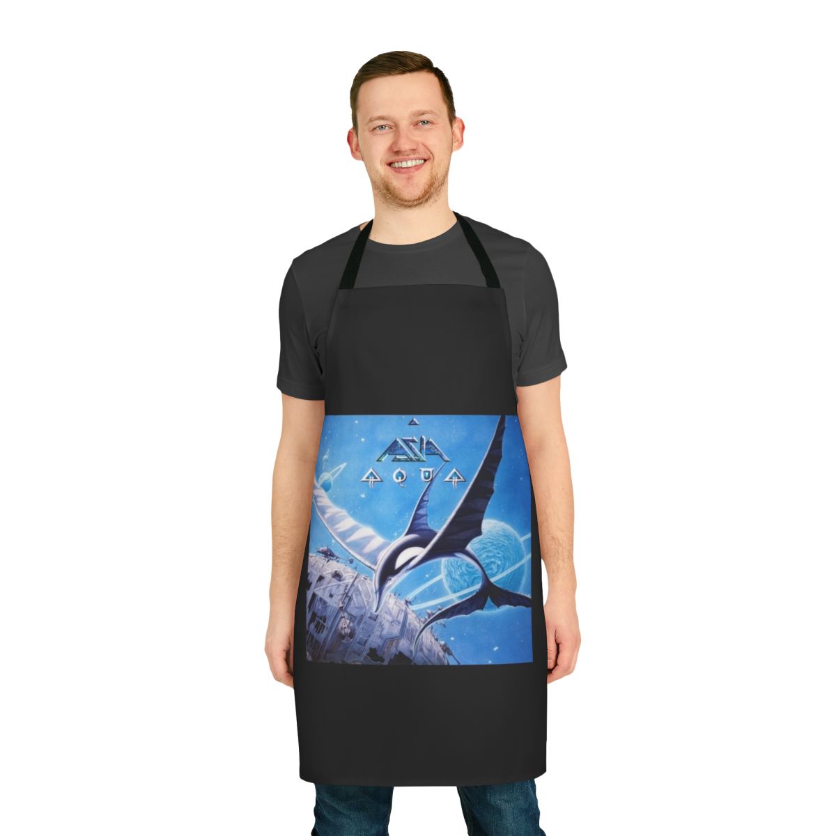 Stylish Asia-Inspired Apron with Iconic Album Art Designs