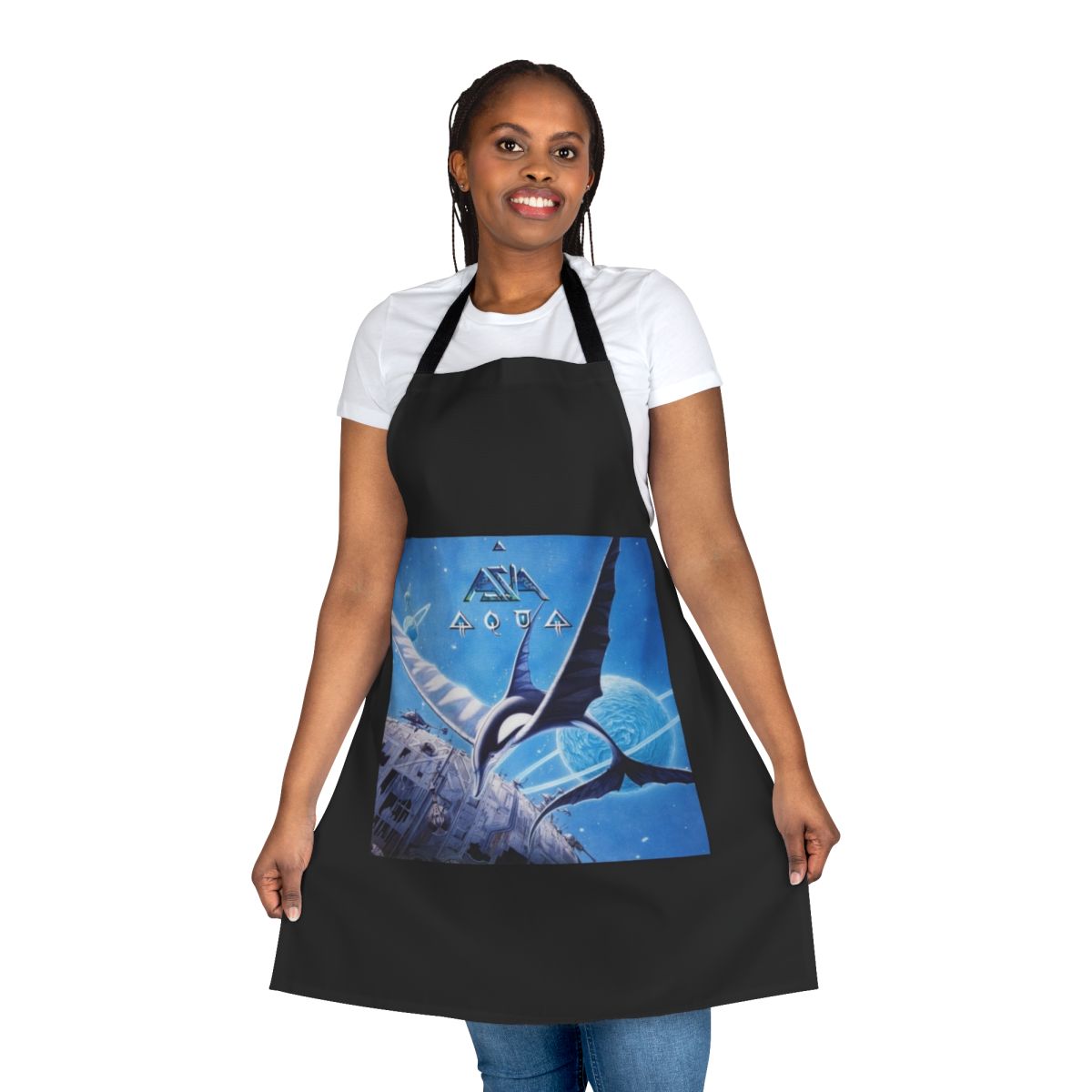 Stylish Asia-Inspired Apron with Iconic Album Art Designs
