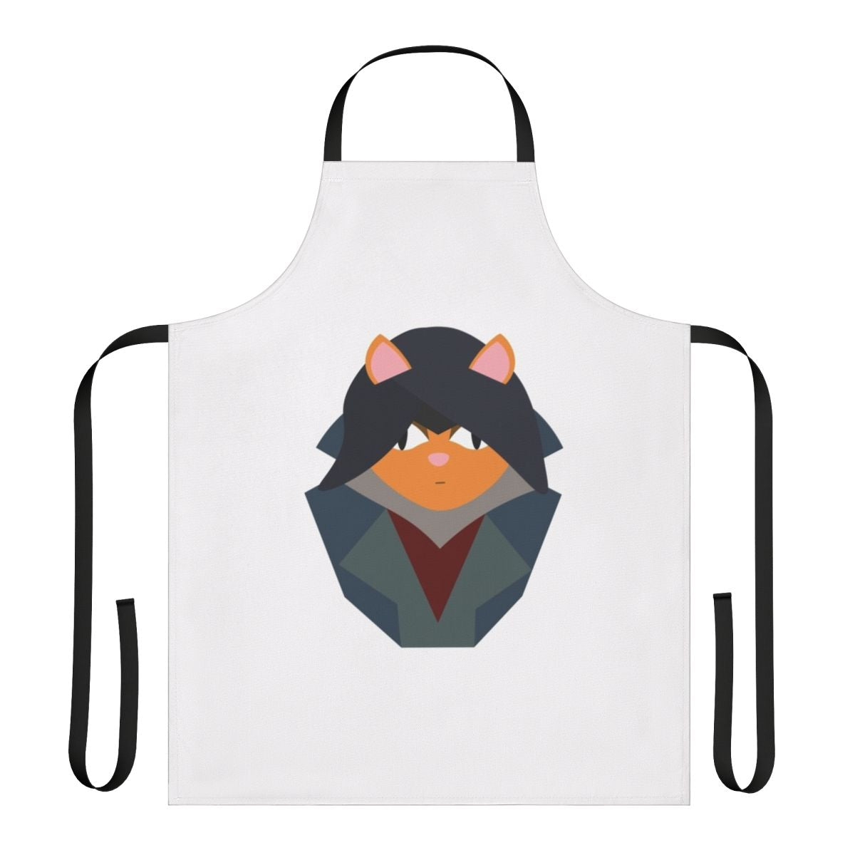 Assassin's Creed Syndicate-themed apron featuring a playful orange cat design
