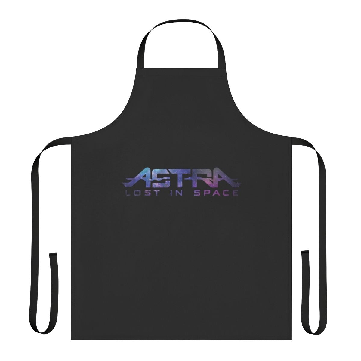 Astra-inspired apron with a sleek, science-fiction design