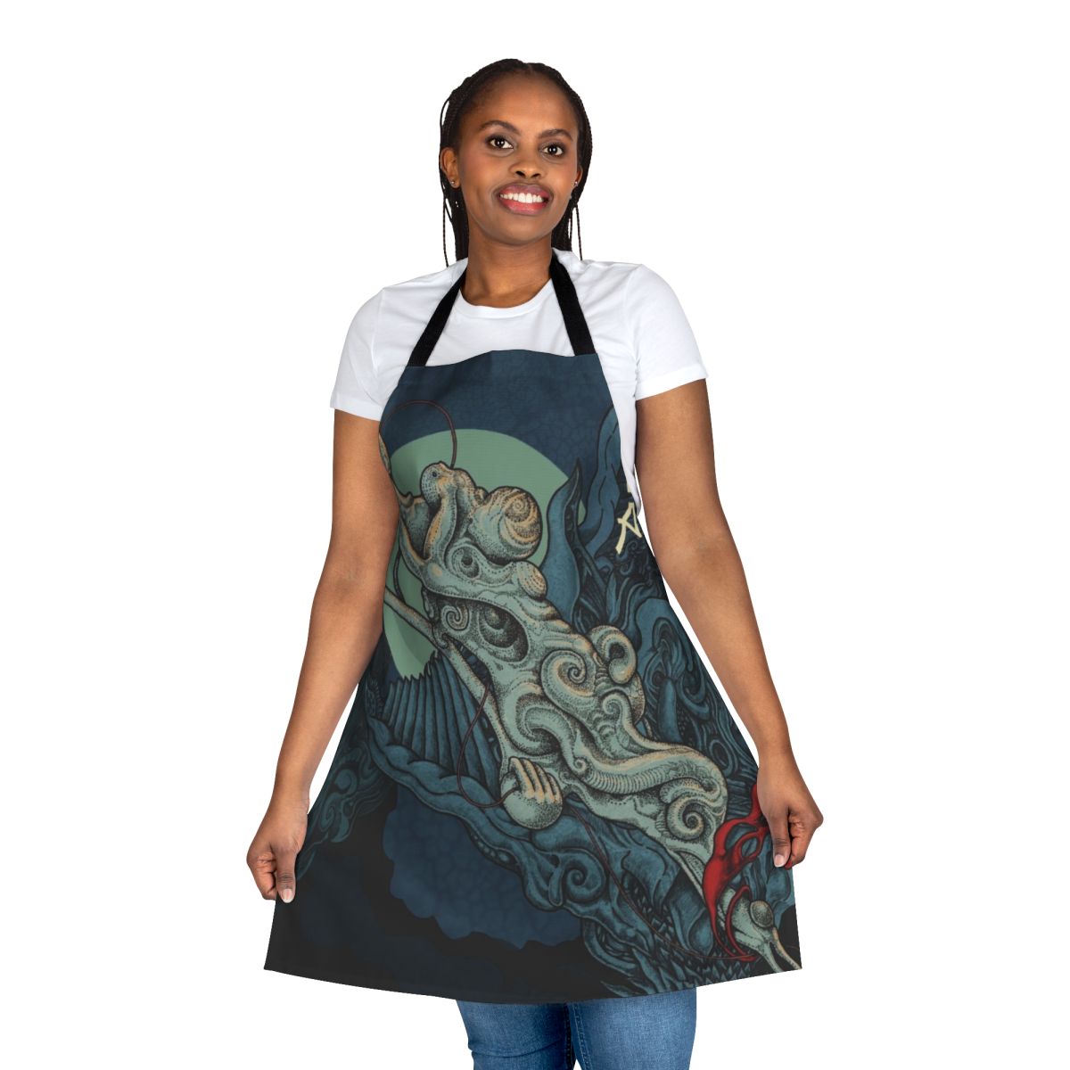 Atoma-inspired apron for heavy metal enthusiasts