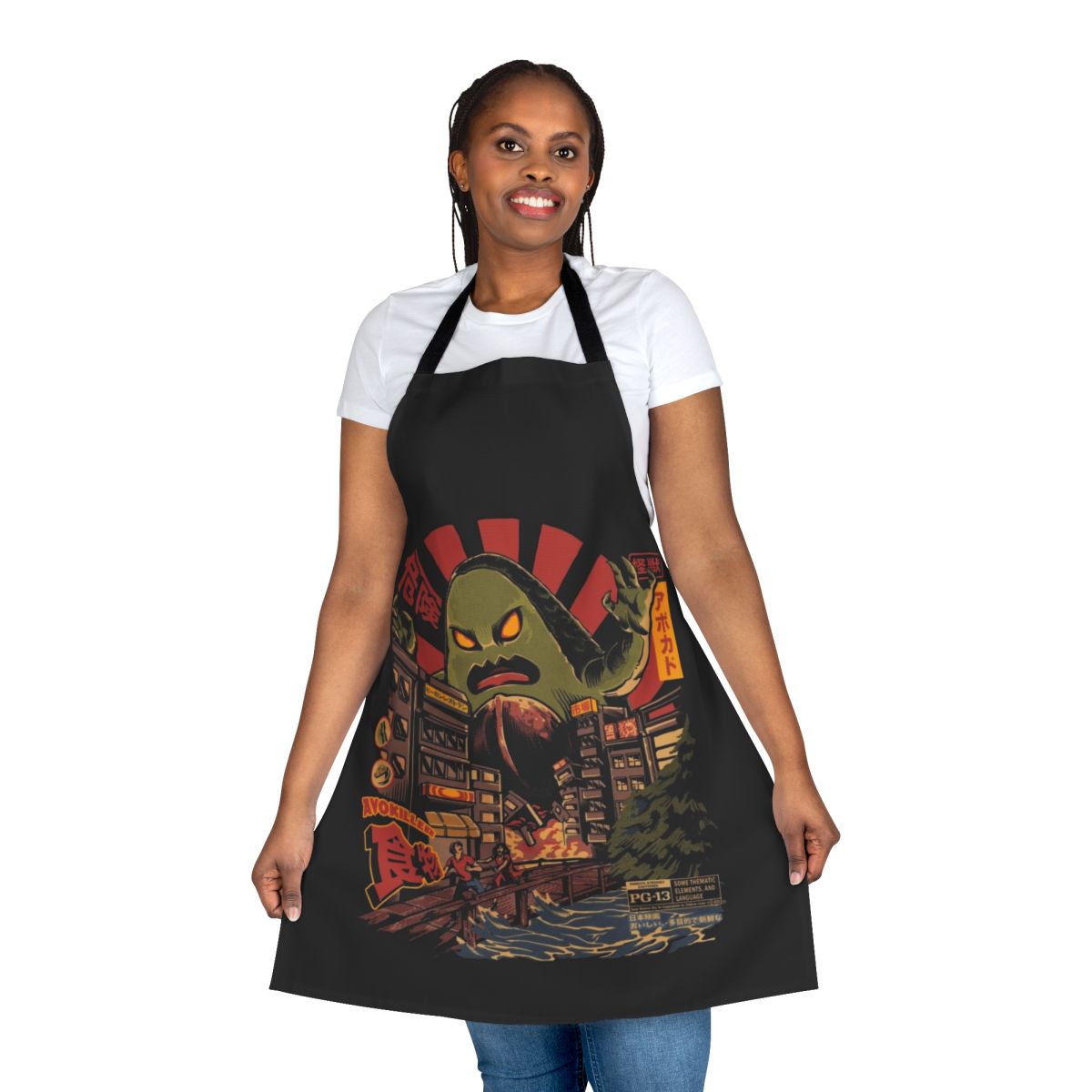 Avokiller Apron with Playful Avocado Monster Design