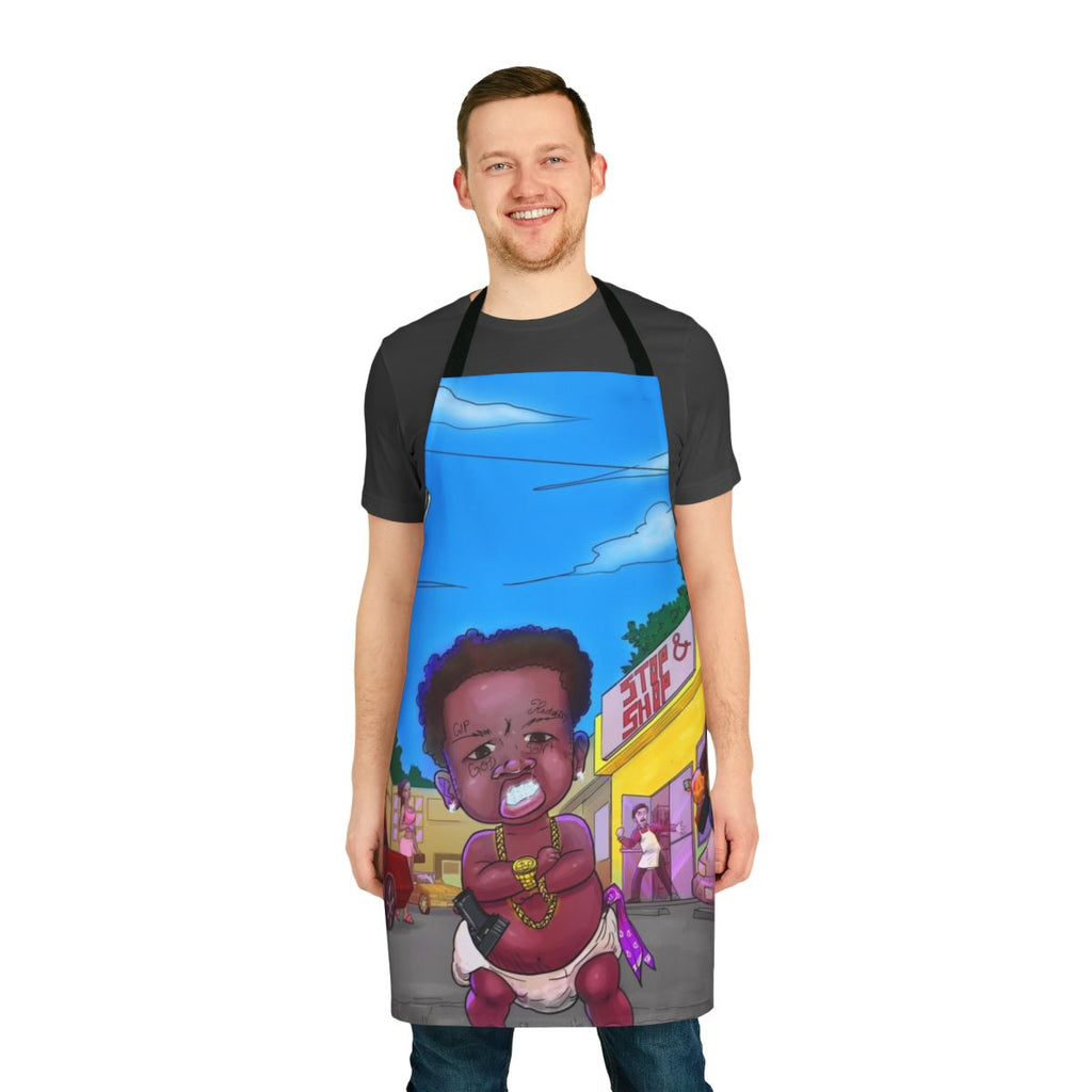 Baby apron featuring a vintage grape design, perfect for the kitchen or cooking enthusiast.
