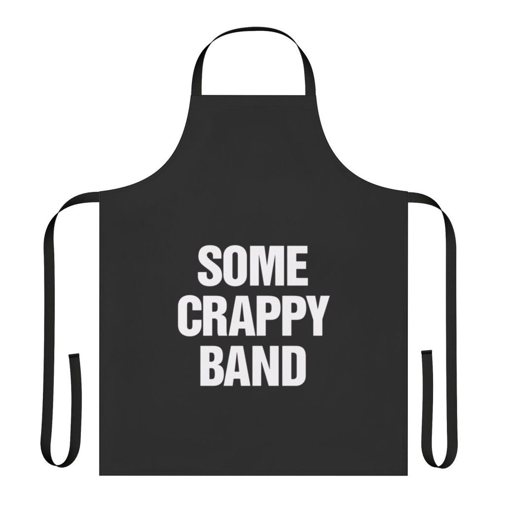 Musician-themed apron with "Some Crappy Band" graphic