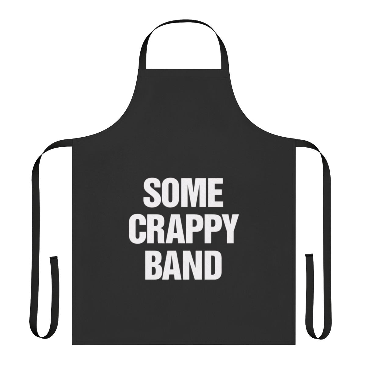 Musician-themed apron with "Some Crappy Band" graphic
