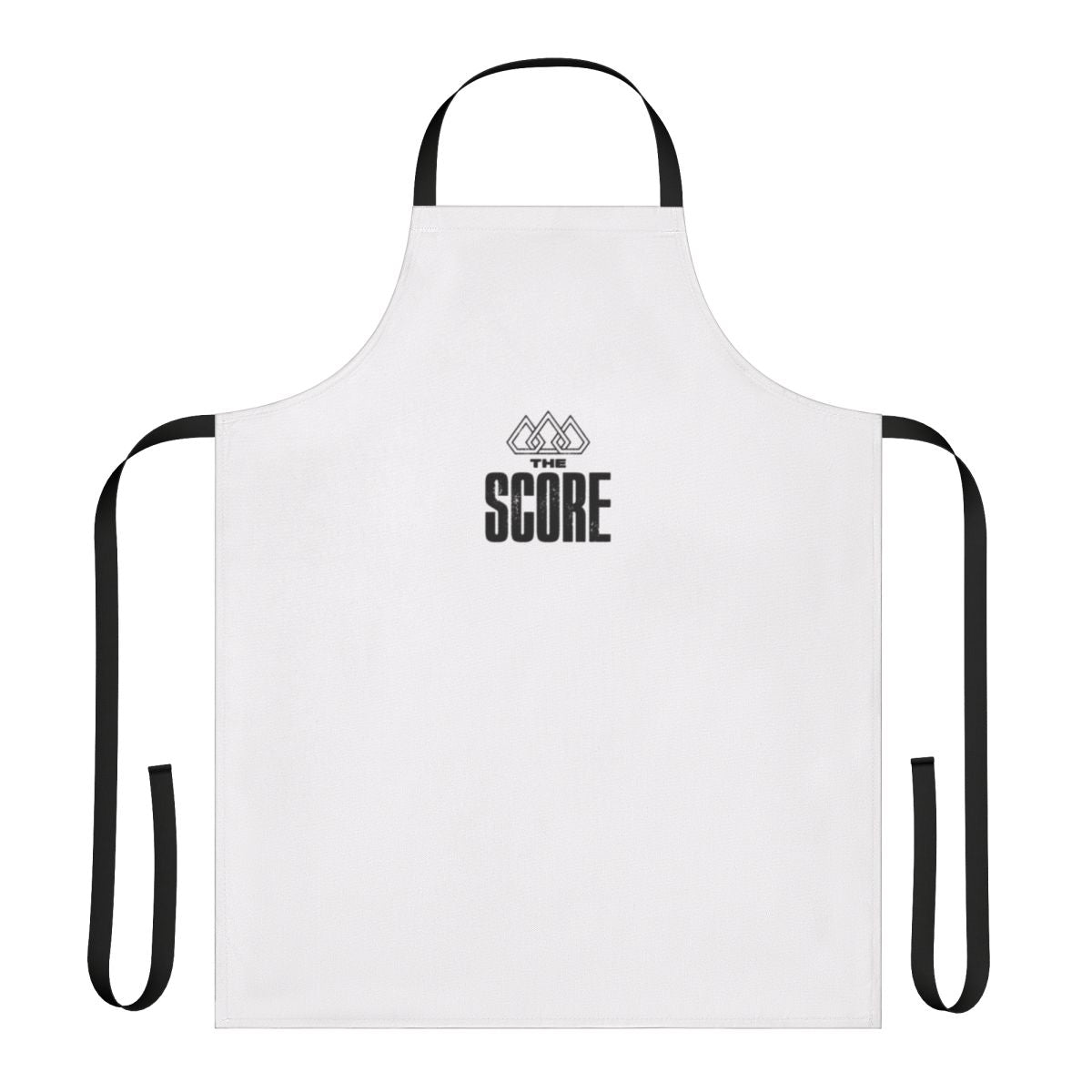 The Score band member wearing a custom apron with the band's logo