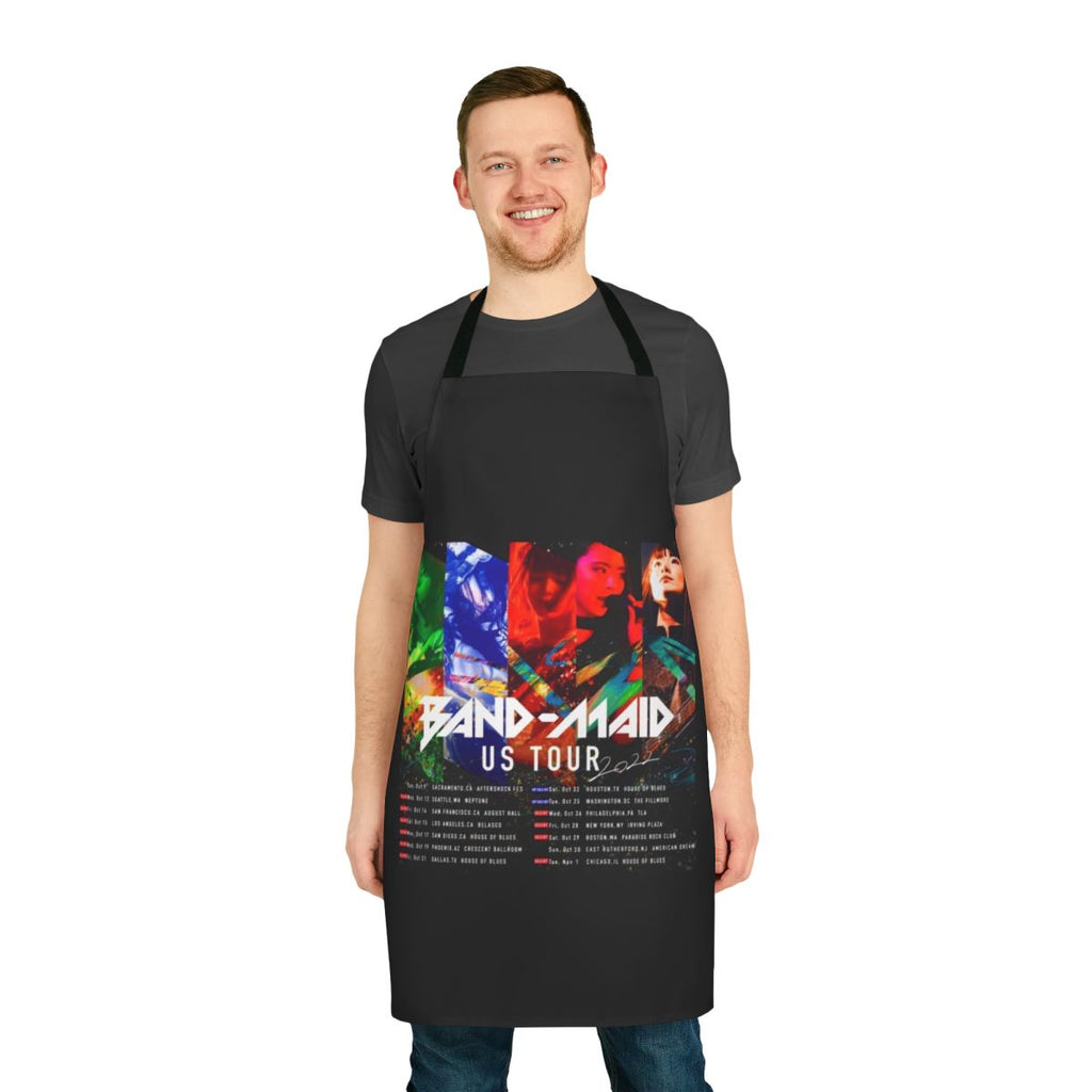 Stylish Band Maid Inspired Apron with Band Maid Logo and Artwork