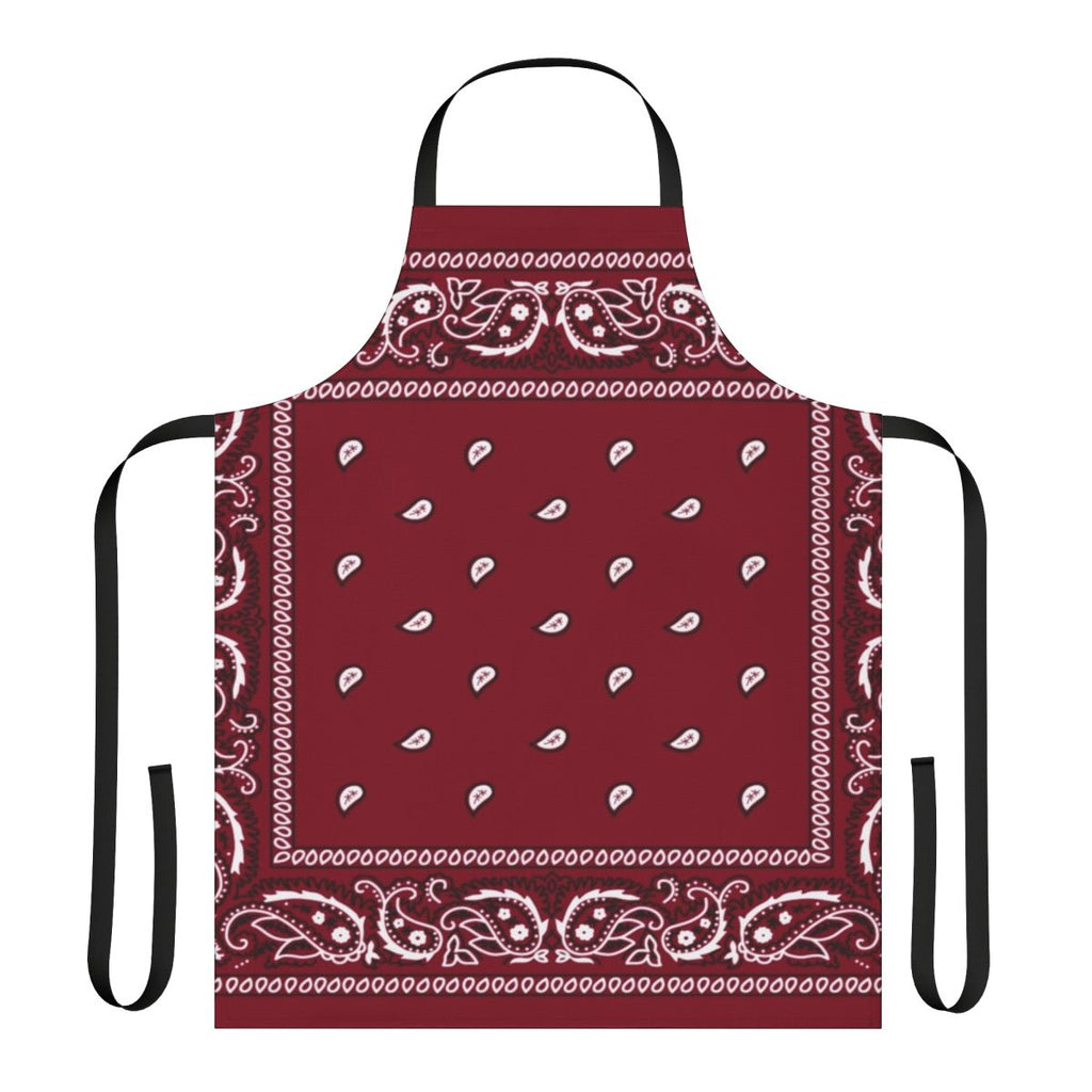 Bandana Burgundy Apron, perfect for any kitchen or grill