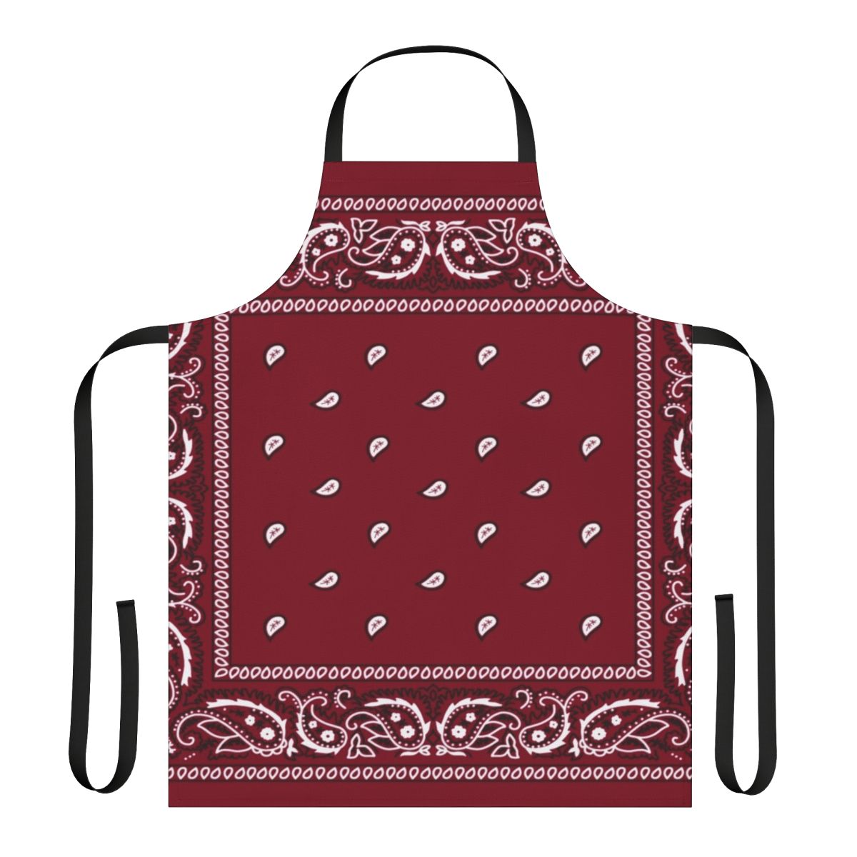 Bandana Burgundy Apron, perfect for any kitchen or grill