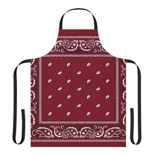 Bandana Burgundy Apron, perfect for any kitchen or grill