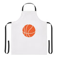A black and white basketball-themed apron with the text "Basketball Is My Life" printed on it.