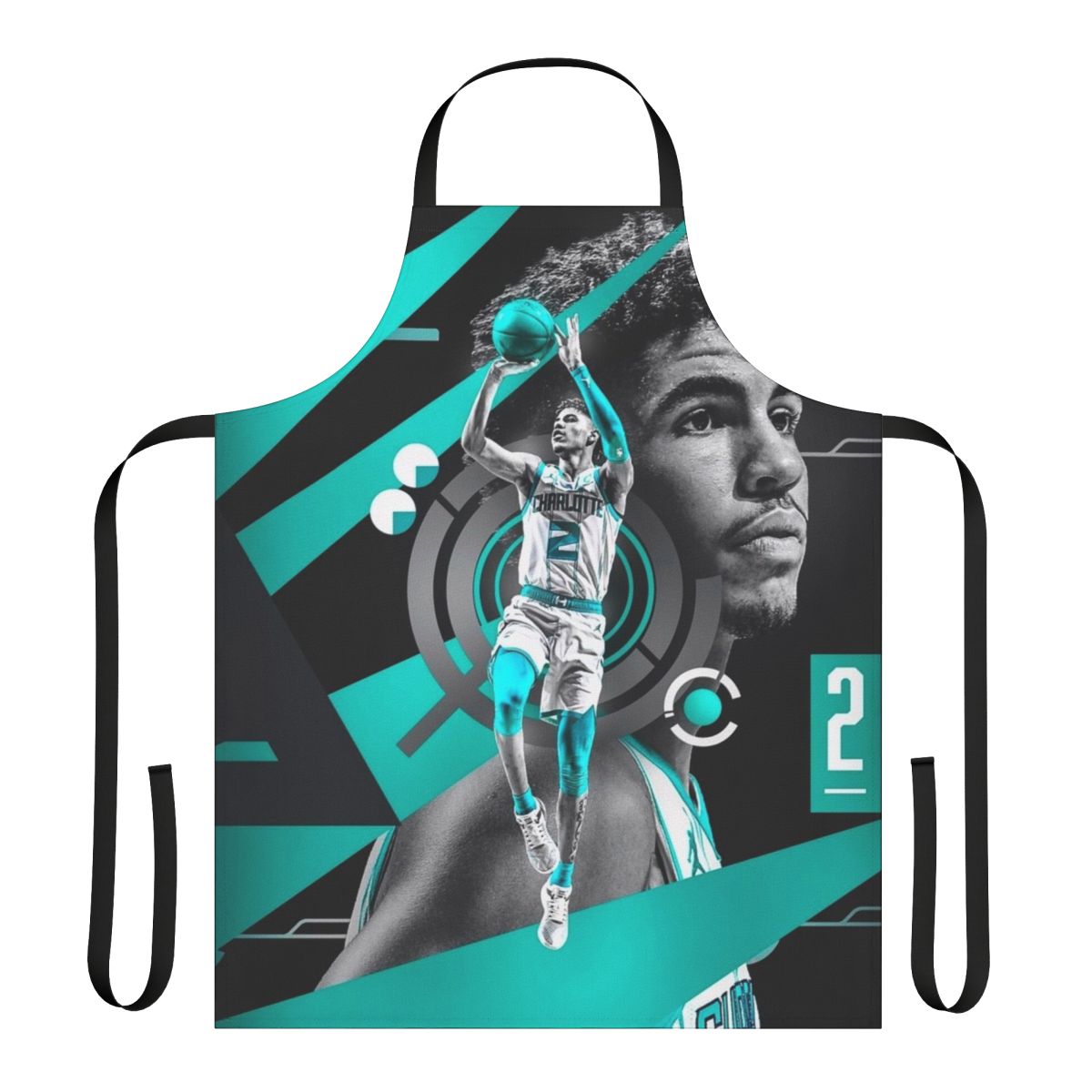 Lamelo Ball-inspired basketball apron with a modern, artistic design