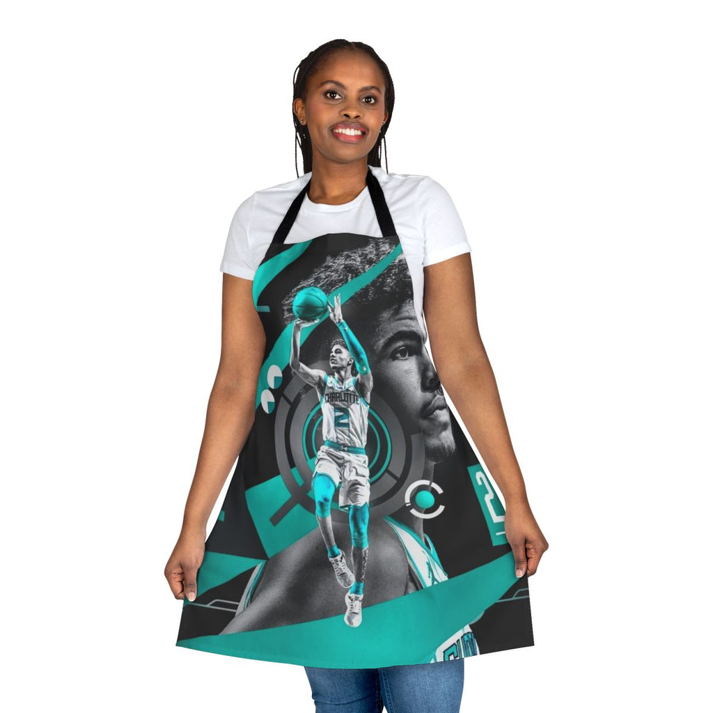 Lamelo Ball-inspired basketball apron with a modern, artistic design