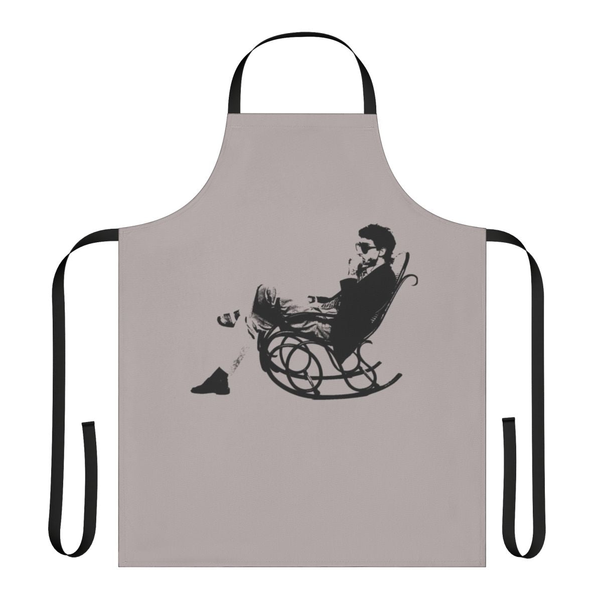 Apron featuring the artwork and name of Italian musician Francesco Battiato