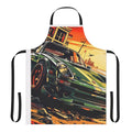 Beachside cruise apron with car racing and motorsport design
