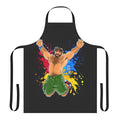 A vibrant apron featuring a playful bear design, perfect for cooking or entertaining during pride celebrations.