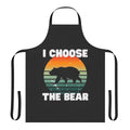 "Illustration of a bear on a stylish cotton apron for women"