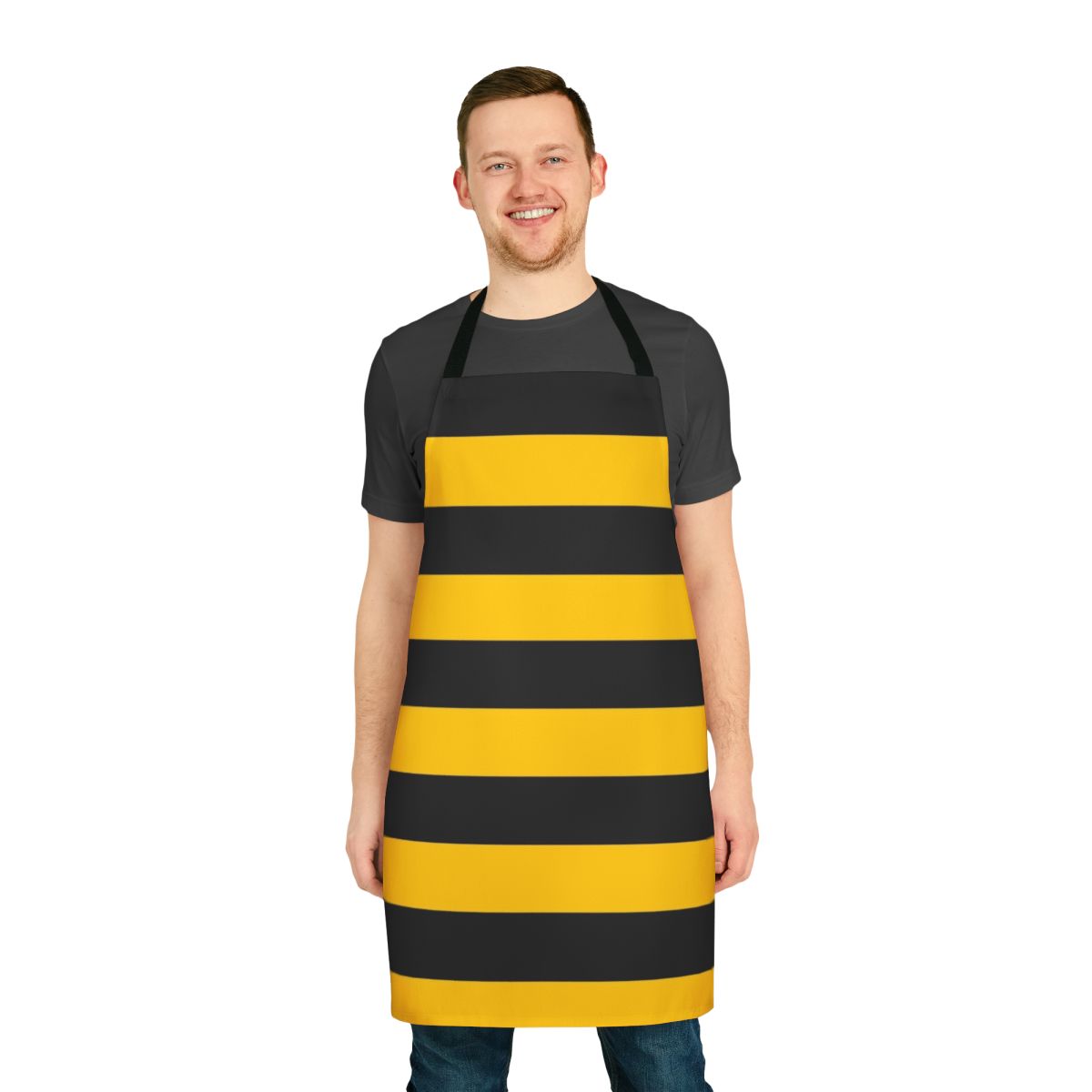 Bees yellow and black striped apron, perfect for cooking or gardening