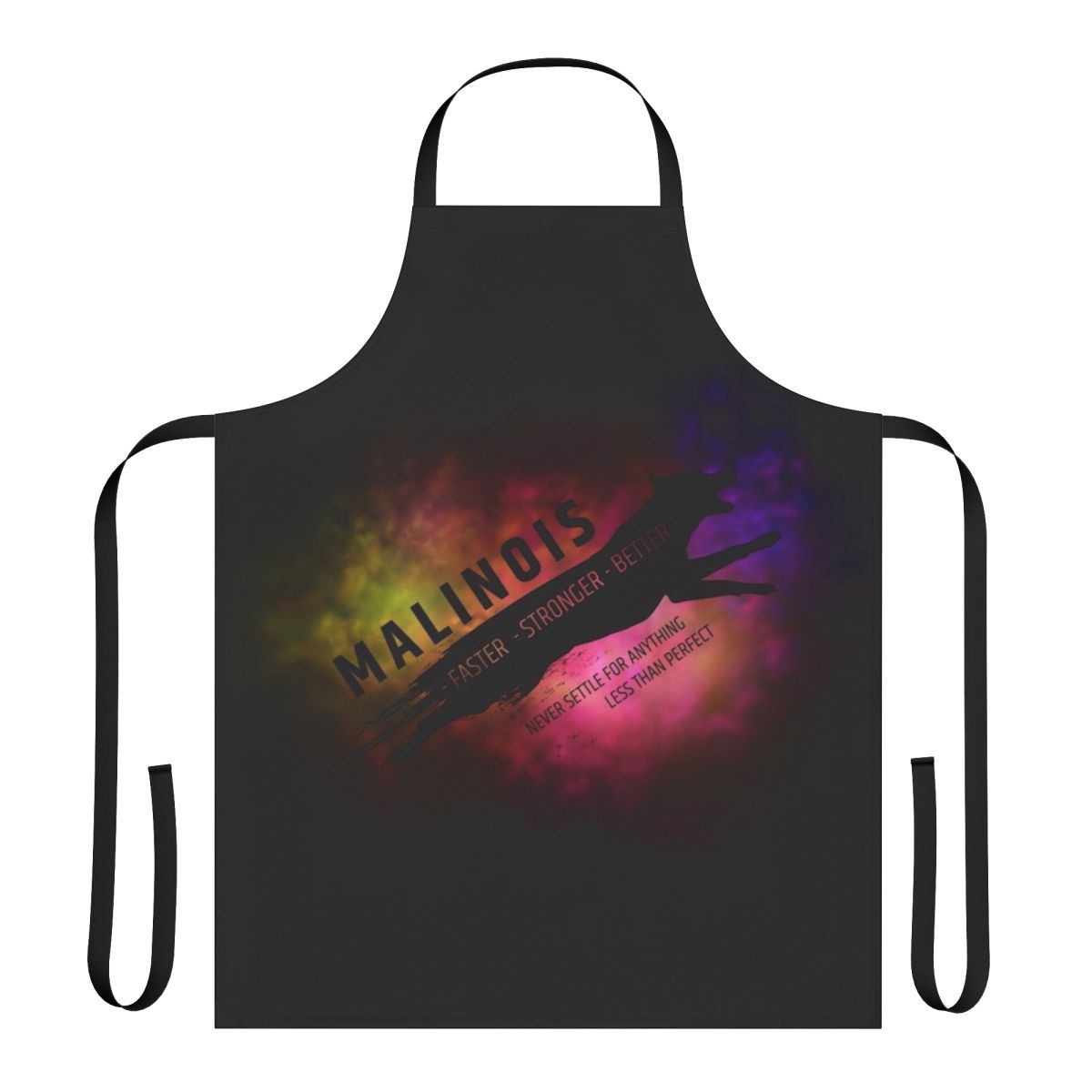 A durable, high-quality apron featuring a Belgian Malinois dog design, perfect for dog owners and enthusiasts.