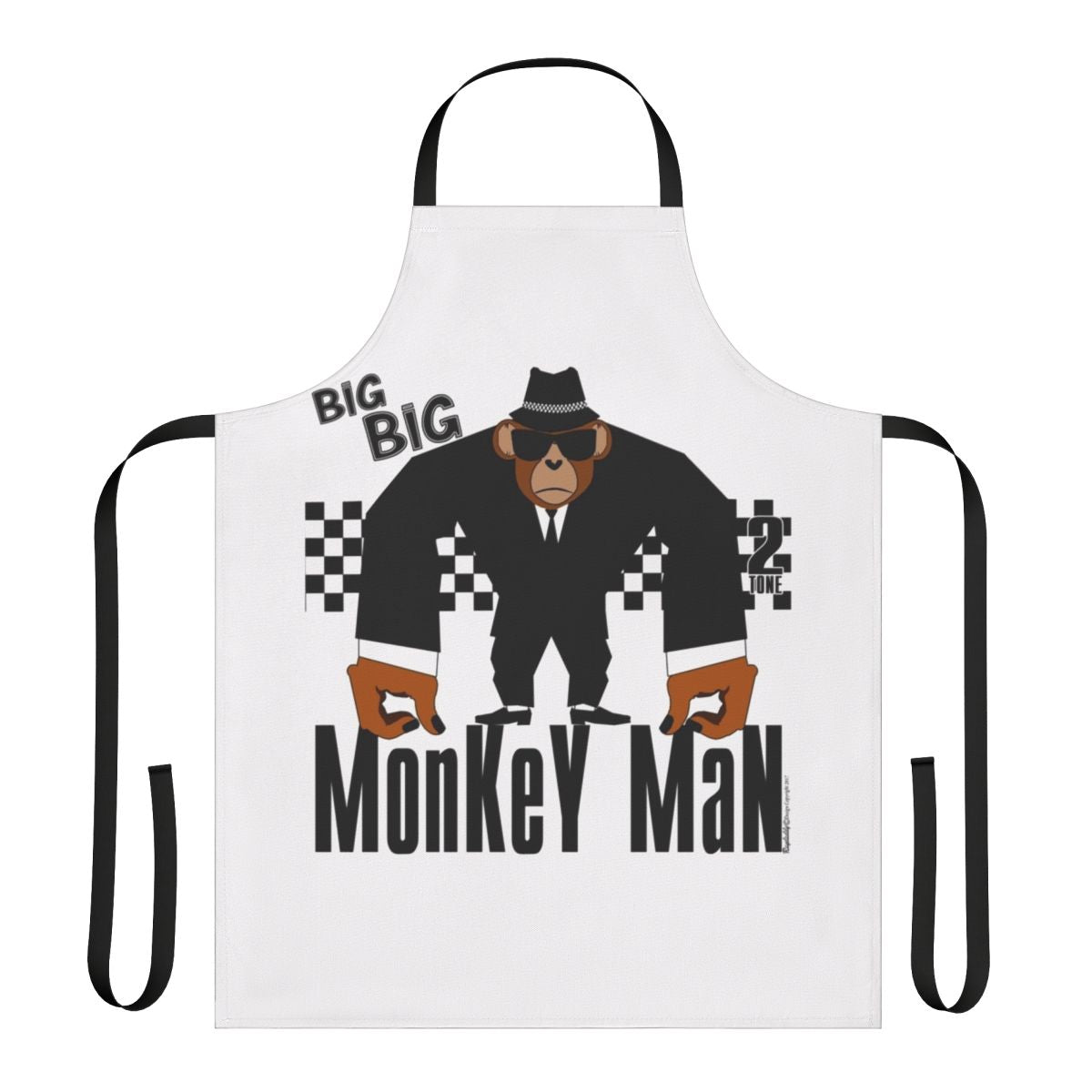 Big Monkey Man Apron with Ska, 2 Tone, and Reggae Designs