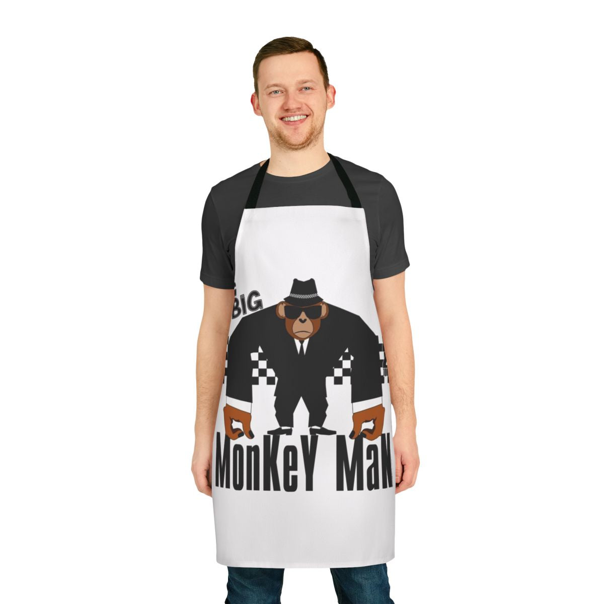 Big Monkey Man Apron with Ska, 2 Tone, and Reggae Designs
