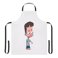 A colorful and humorous big mouth-inspired apron for the kitchen