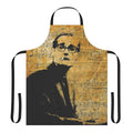 Stylish apron featuring a portrait of legendary jazz pianist Bill Evans
