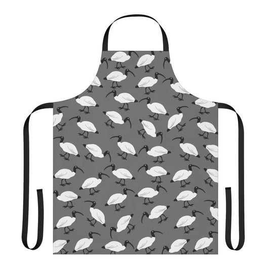 Lots of Bin Chickens Pattern Apron featuring an Australian ibis bird design