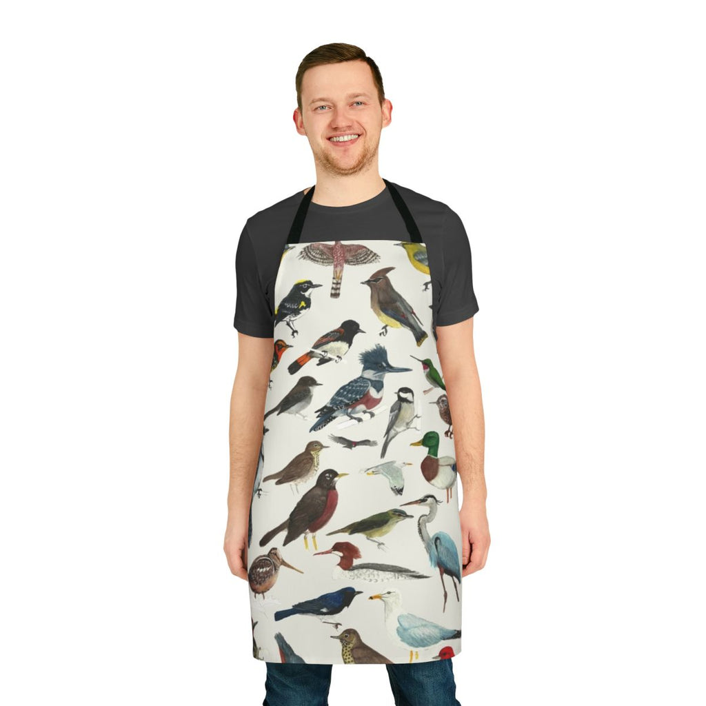 Vibrant bird-themed apron for the passionate ornithologist or nature enthusiast