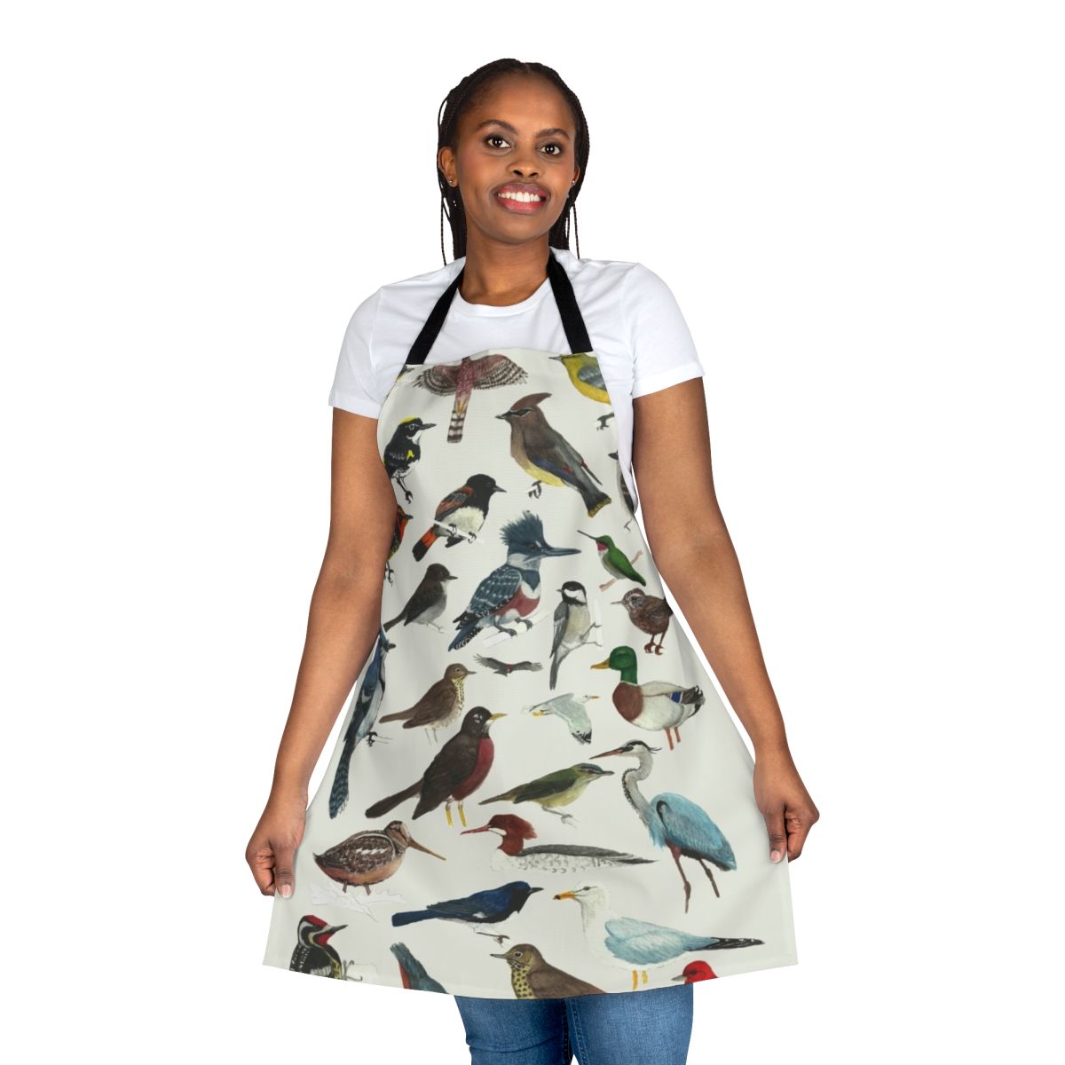 Vibrant bird-themed apron for the passionate ornithologist or nature enthusiast