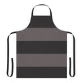 Black and grey striped modern minimalist apron with abstract art design