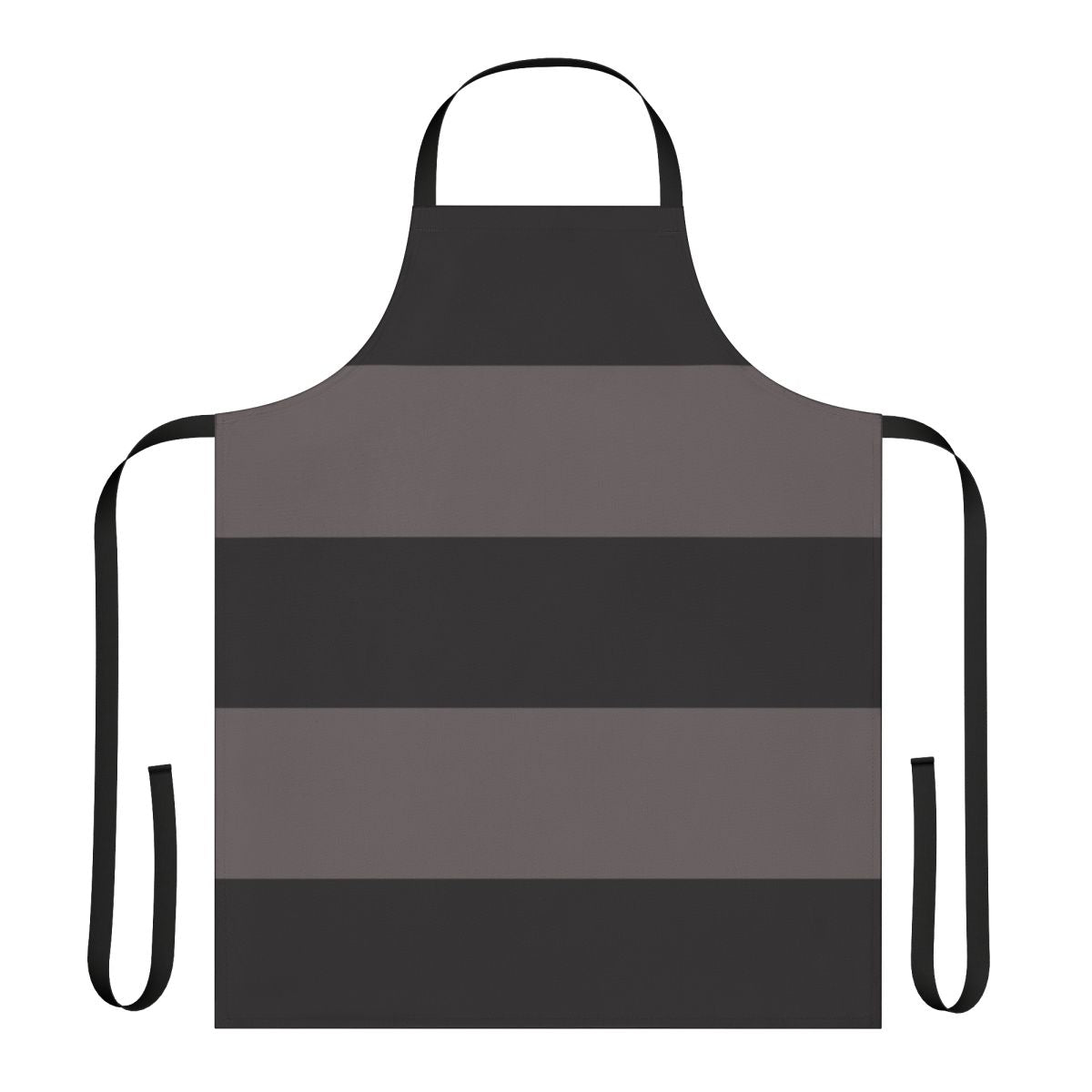 Black and grey striped modern minimalist apron with abstract art design