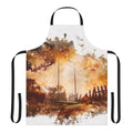 Black and white apron featuring elements from the video game What Remains of Edith Finch