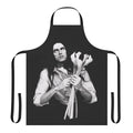 Black and white apron with "Steele Tour 2019" design