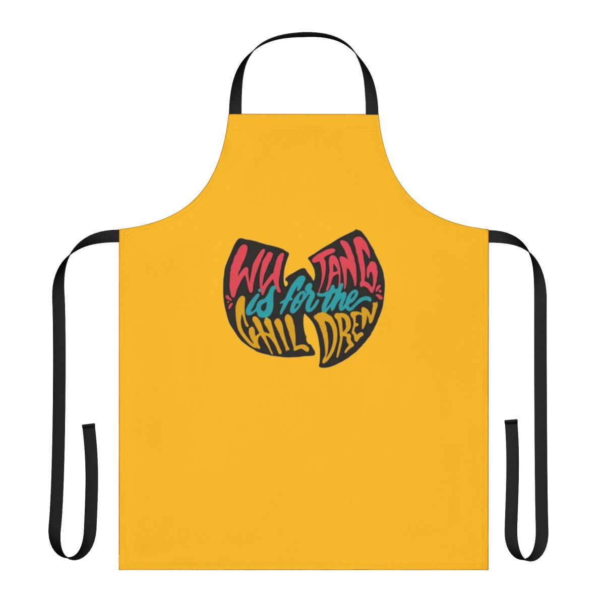 Black apron featuring the Tang Wu Clan logo and design