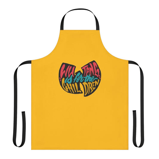 Black apron featuring the Tang Wu Clan logo and design