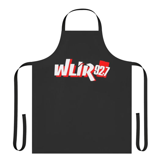 Black apron with a humorous music-themed design