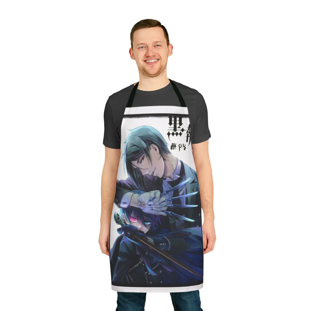 Black Butler-inspired apron with anime character design