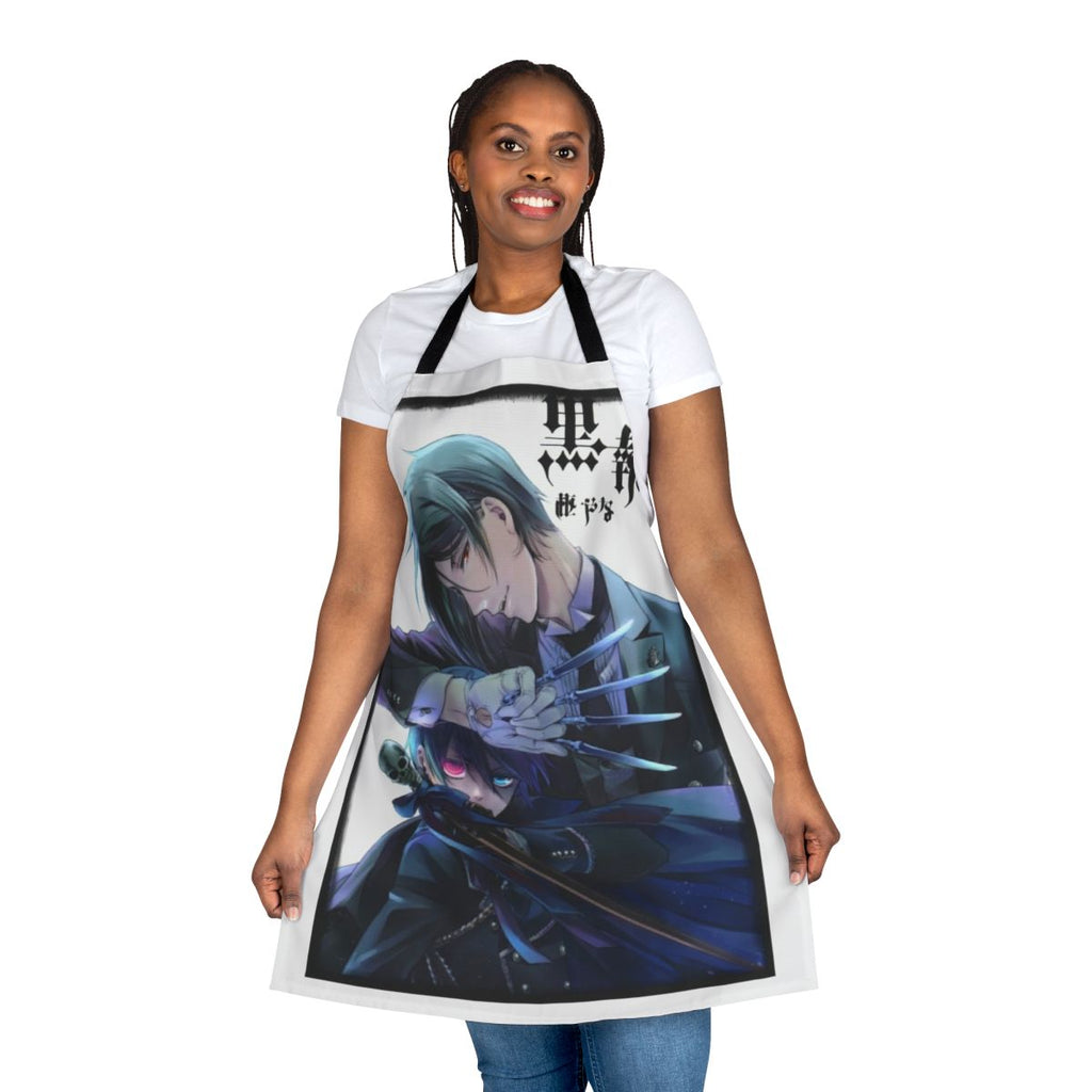 Black Butler-inspired apron with anime character design