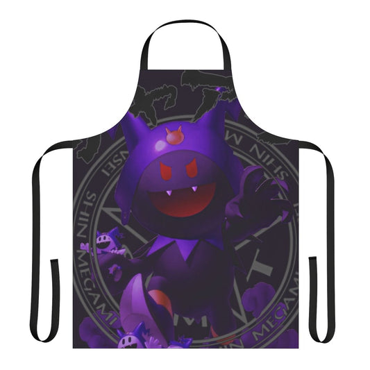 Black Frost themed apron with digital art design