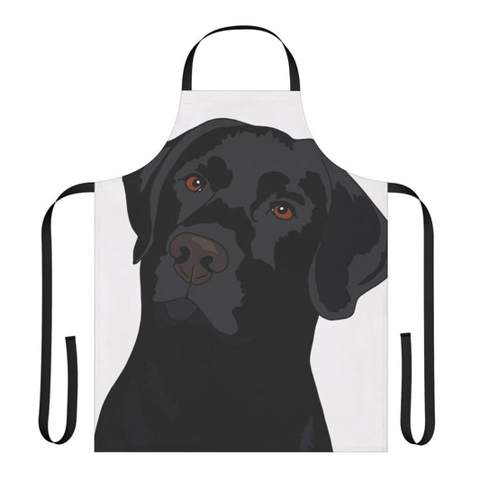 Black Labrador Retriever Illustrated on a Durable Apron