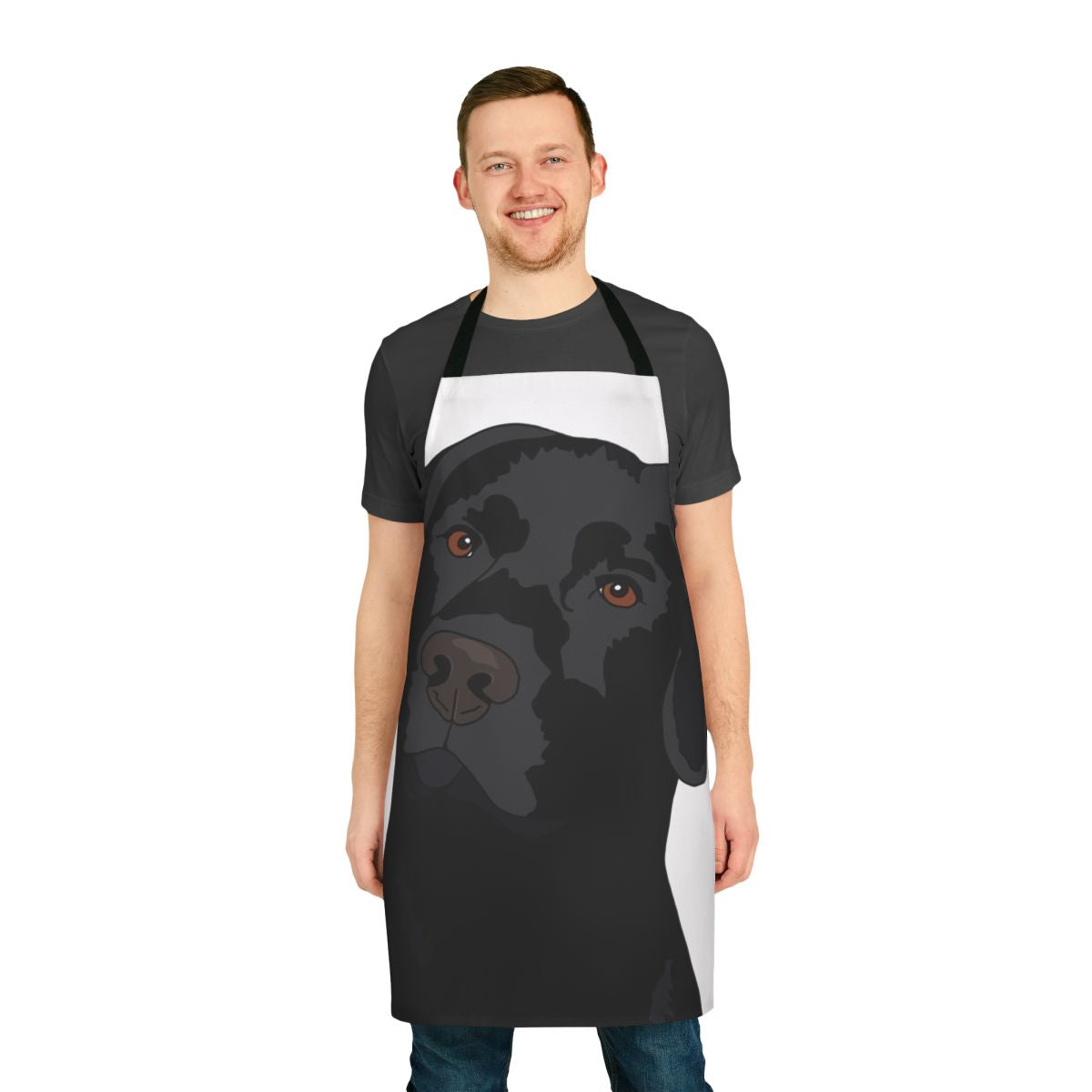 Black Labrador Retriever Illustrated on a Durable Apron