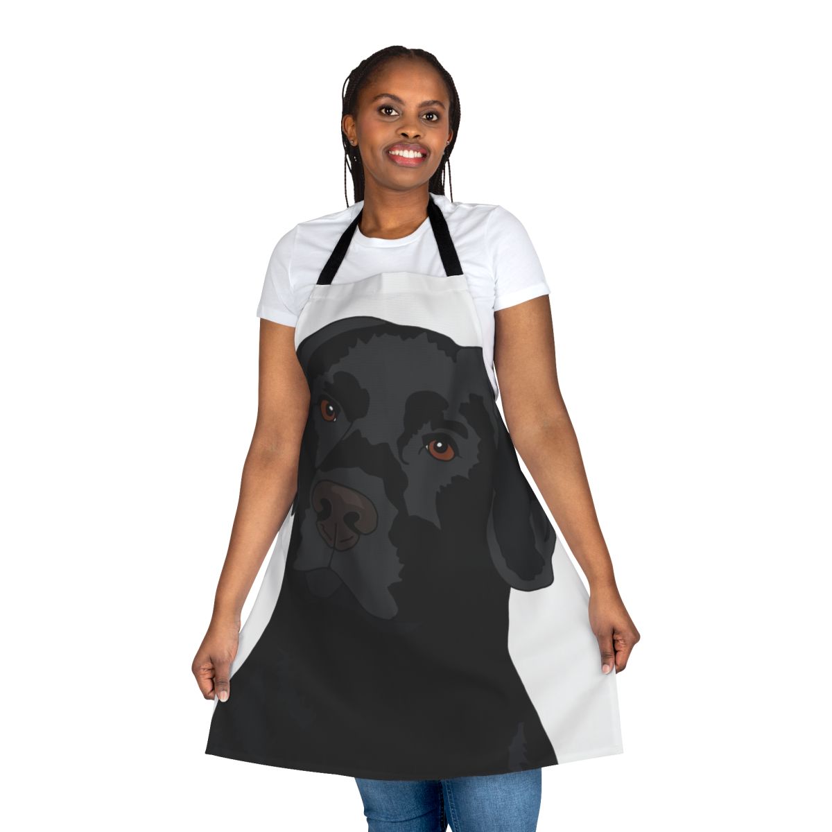 Black Labrador Retriever Illustrated on a Durable Apron