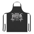 Horna-inspired black metal apron for metal fans and home cooks