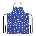 Blue and white cartoon dog bone pattern apron for pet and dog lovers