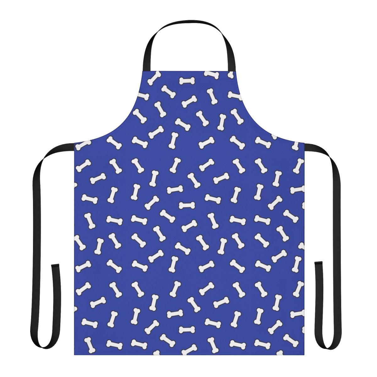 Blue and white cartoon dog bone pattern apron for pet and dog lovers