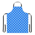 Blue and white checkered apron