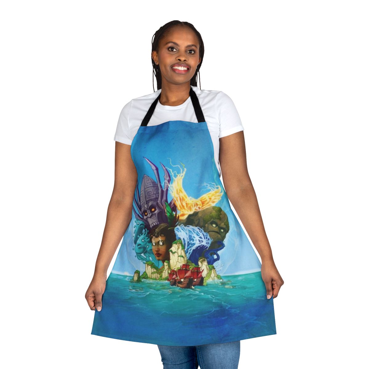 A high-quality apron featuring the iconic Spirit Island game cover art