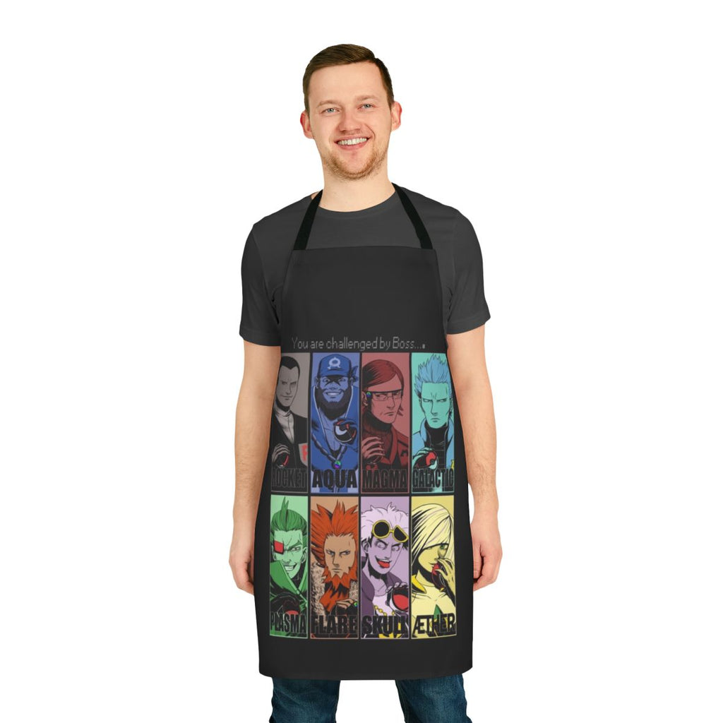 Apron featuring Pokémon villain teams and characters