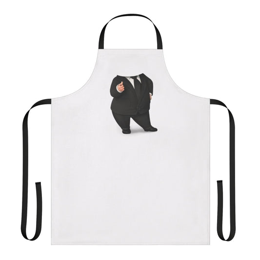 Boss Baby-themed apron for fathers, featuring playful dad jokes and a cheeky design